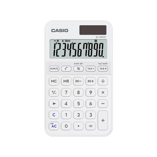 Casio SL-310YC white 10-digit pocket calculator