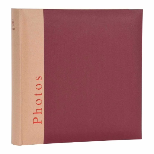 Henzo Chapter photo album, 50 sheets, burgundy.