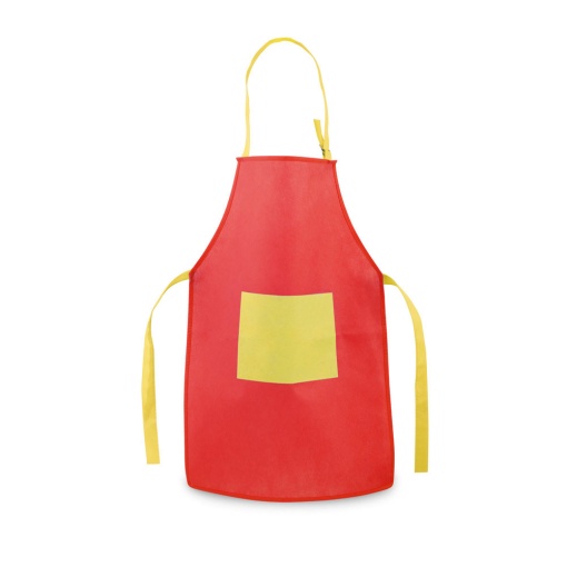 Red non-woven children's apron