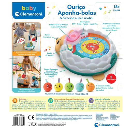 Ouriço, apanha bolas Clementoni Baby