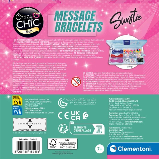 Crazy Chic Teen - Message Bracelets Swiftie Clementoni