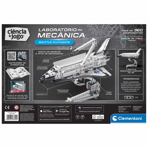 Laboratório de mecânica - Shuttle flutuante Clementoni Ciência & Jogo
