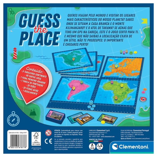 Guess the Place Clementoni Board Games (Portuguese version)