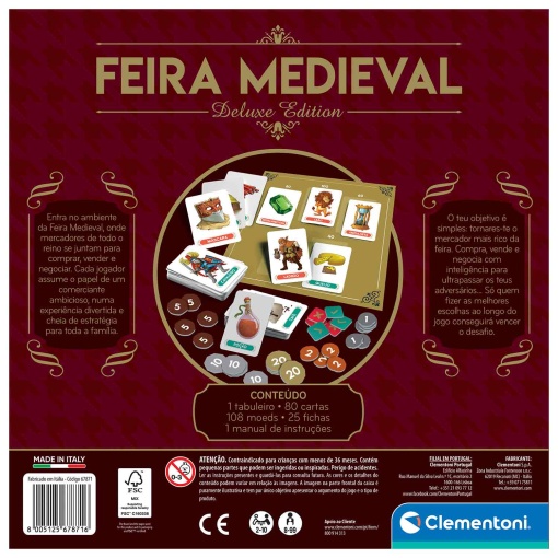 Medieval Fair Deluxe Edition Clementoni Board Games (Portuguese version)