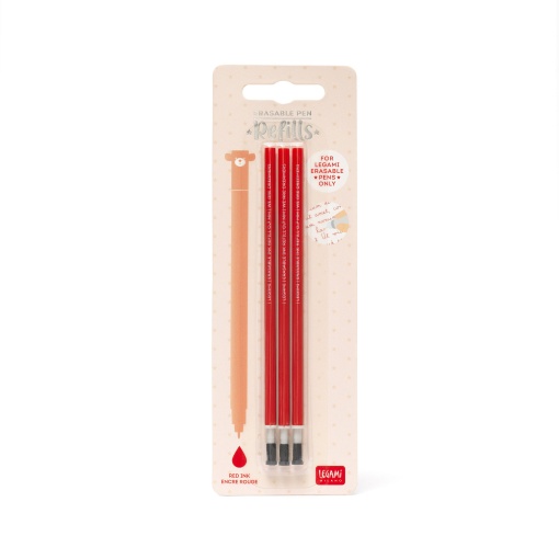 Refill for Legami erasable gel ballpoint pen, red, 0.7mm (3 units) 6