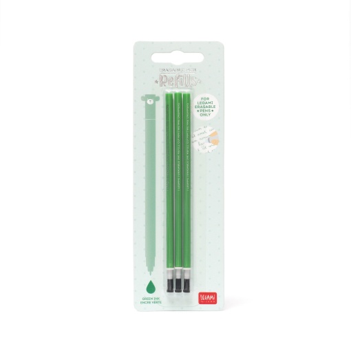 Recarga para esferográfica de gel apagável Legami verde 0,7mm (3 unidades) 7