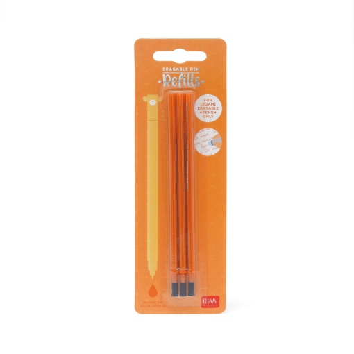 Refill for Legami orange erasable gel ballpoint pen 0.7mm (3 units) 11