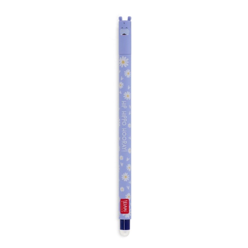 Legami Hippo erasable gel ballpoint pen "Hip Hippo Hooray!" 68