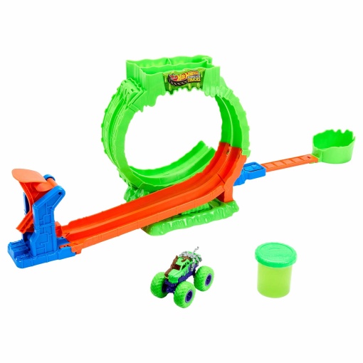 Pista de desafíos Chaotic Loops de Hot Wheels Monster Trucks Mattel JMK91