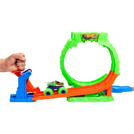 Pista de desafíos Chaotic Loops de Hot Wheels Monster Trucks Mattel JMK91