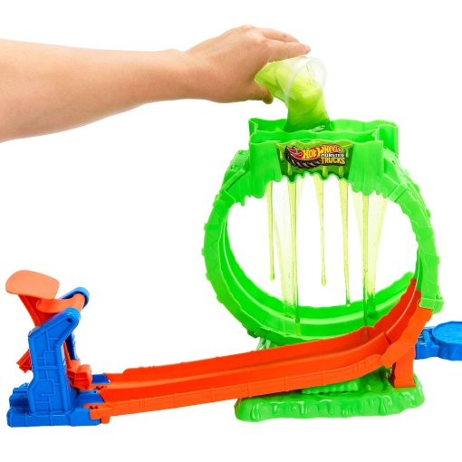 Pista de desafíos Chaotic Loops de Hot Wheels Monster Trucks Mattel JMK91
