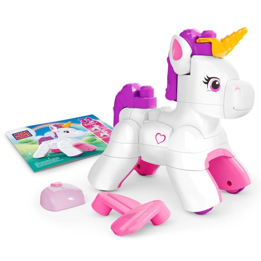 Mega Bloks 26-piece charming unicorn to build 3 in 1 Mattel JKG36