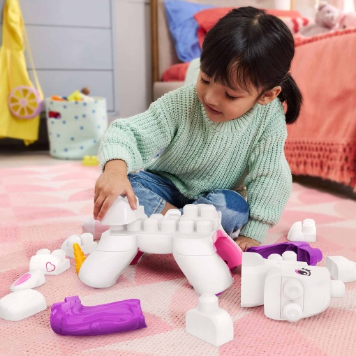 Mega Bloks 26-piece charming unicorn to build 3 in 1 Mattel JKG36