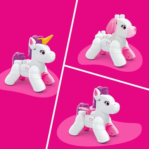 Mega Bloks 26-piece charming unicorn to build 3 in 1 Mattel JKG36
