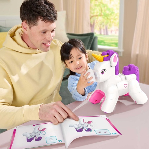 Mega Bloks 26-piece charming unicorn to build 3 in 1 Mattel JKG36