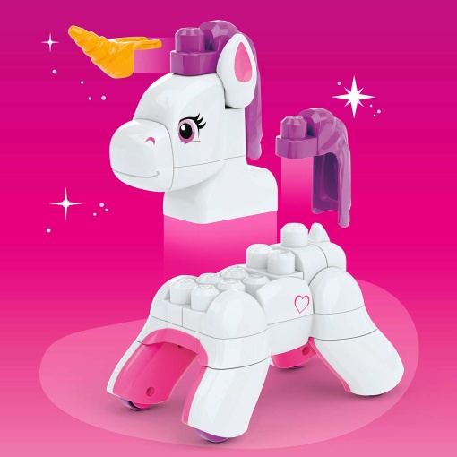 Mega Bloks 26-piece charming unicorn to build 3 in 1 Mattel JKG36