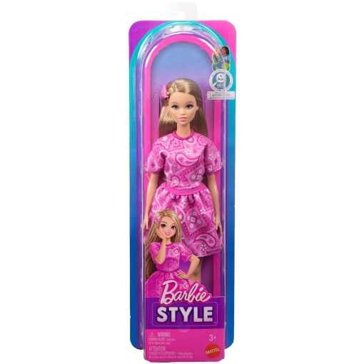 Barbie Fashionista com top e saia paisley rosa Mattel FBR37/JJN62