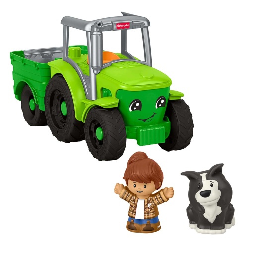 Little People trator empurra e brinca Fisher-Price Mattel JGX12