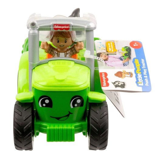 Little People trator empurra e brinca Fisher-Price Mattel JGX12