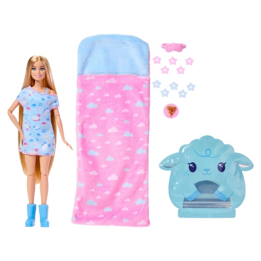 Barbie Blue Surprise Pajama Party Mattel JFG68/JMR88