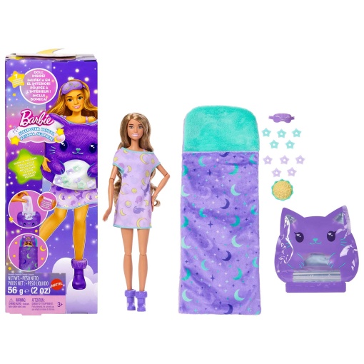 Barbie festa do pijama surpresa roxo Mattel JFG68/JMR90