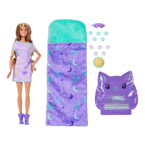 Barbie festa do pijama surpresa roxo Mattel JFG68/JMR90