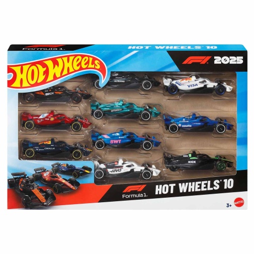 Hot Wheels Formula 1 2025 miniature car Mattel (10 units) JMM24