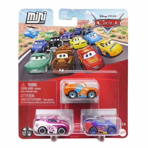 Disney Pixar Cars Mini Ryan Laney/Barry Depedalombada de Flip Dover Mattel (3 unidades) GKG01/HLL71