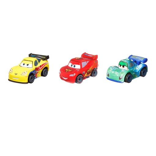 Disney Pixar Cars Mini Jeff Gorvette/Faísca McQueen/Carla Veloso Mattel (3 unidades) GKG01/HLL64