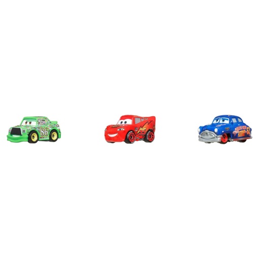Disney Pixar Cars Mini Fabuloso Hudson Hornet/Chick Hicks/Faísca McQueen Mattel (3 unidades) GKG01/HTR10