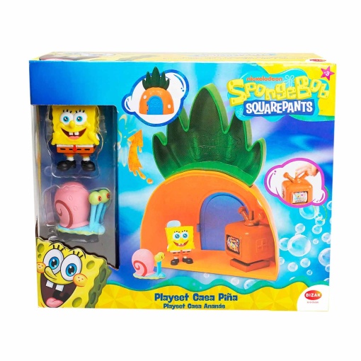 SpongeBob Pineapple House + 2 Bizak Figures