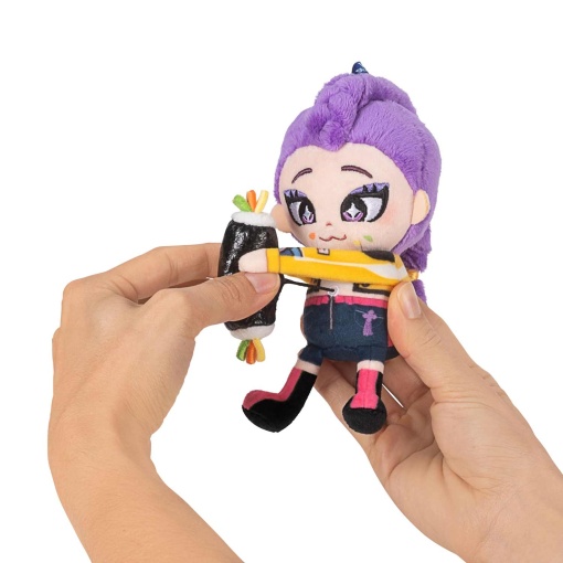Porta-chaves peluche retrátil K-Pop Demon Hunters 10cm Rumi