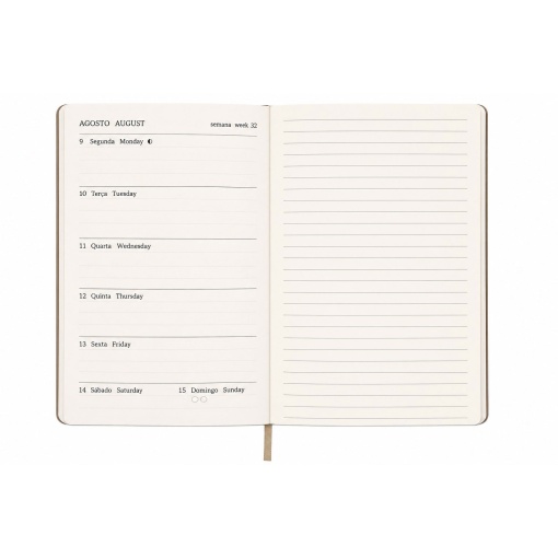Weekly planner A6 2027 Papiro Animal Graphic cat with elastic closure