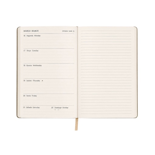 Weekly planner A5 2027 Papiro Animal Graphic panda with elastic closure