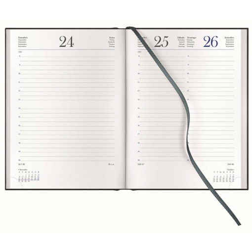 Agenda diária 120x165mm 2027 Papiro Spin mostarda