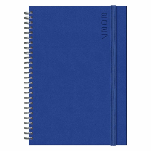 Agenda diária A5 2027 espiral Papiro Tucson azul com elástico