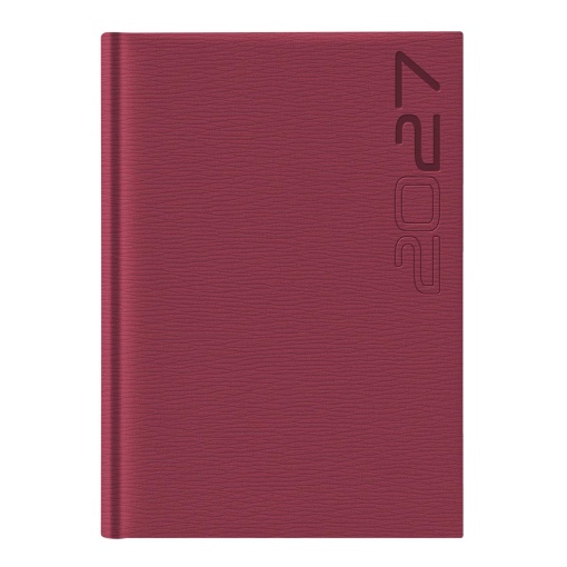 Agenda diária A5 2027 Papiro Rivoli bordeaux