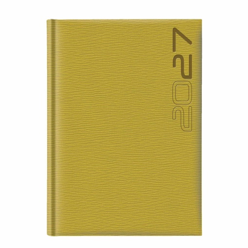 Agenda diária A5 2027 Papiro Rivoli mostarda