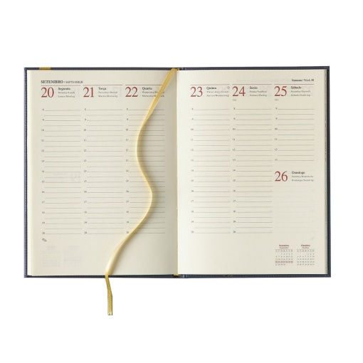 Agenda semanal 172x240mm 2027 Papiro Amalfi azul