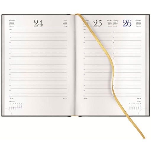 Agenda diária A5 2027 Papiro Madrid azul