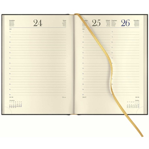 Agenda diária A5 2027 Papiro Tucson castanho