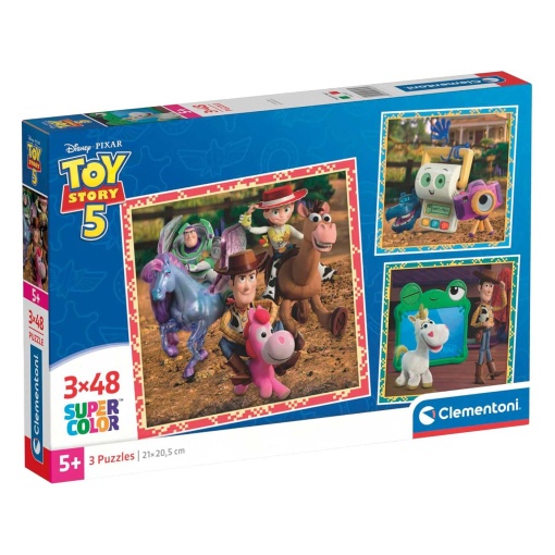 Rompecabezas Clementoni de 3x48 piezas, cuadrado, Toy Story 5