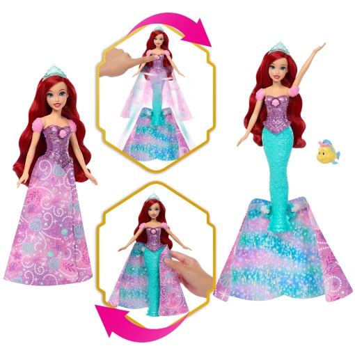Princesa Disney Ariel transformable Mattel JLK19