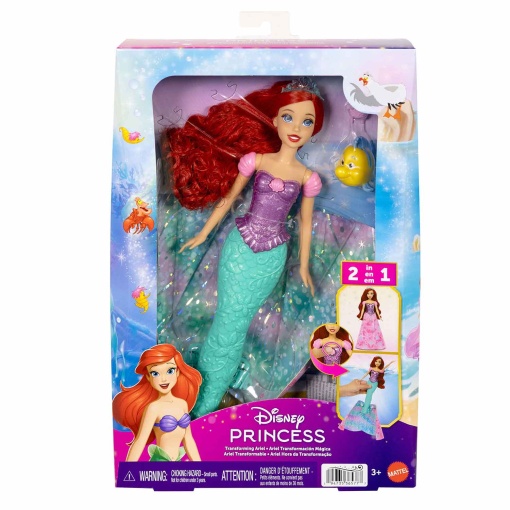 Princesa Disney Ariel transformable Mattel JLK19