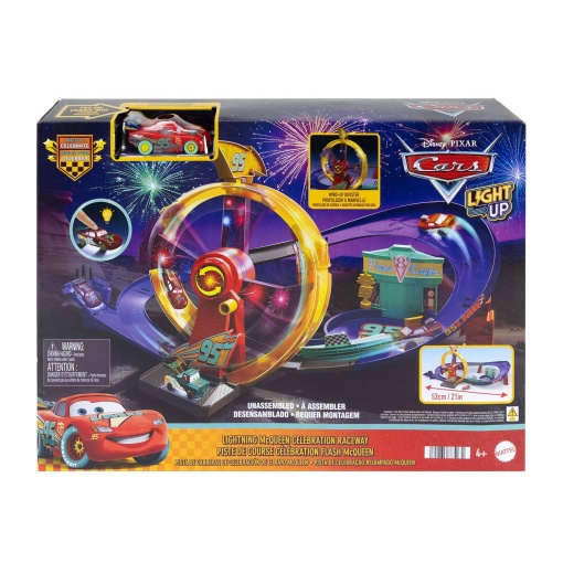 Disney Pixar Cars pista de celebração do Faísca McQueen Mattel JMT57