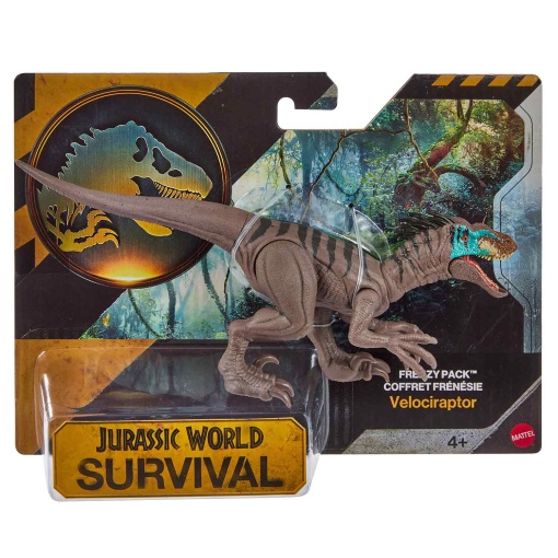 Jurassic World Survival frantic pack Velociraptor 18cm Mattel JGB72/JKL60