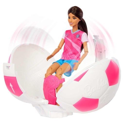 Barbie Team Roll and Reveal jogadora de futebol Mattel JMK20