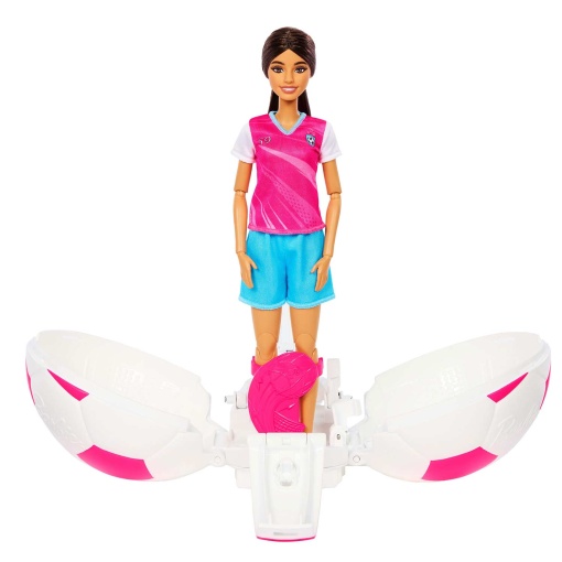 Barbie Team Roll and Reveal jogadora de futebol Mattel JMK20