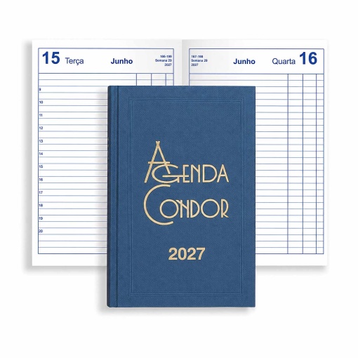 Agenda diária A5 2027 Firmo Condor azul