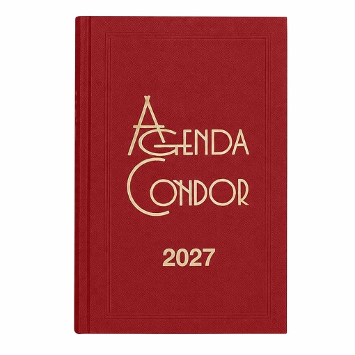 Agenda diária A5 2027 Firmo Condor vermelho